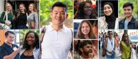 A collage of student photos, posed and candid